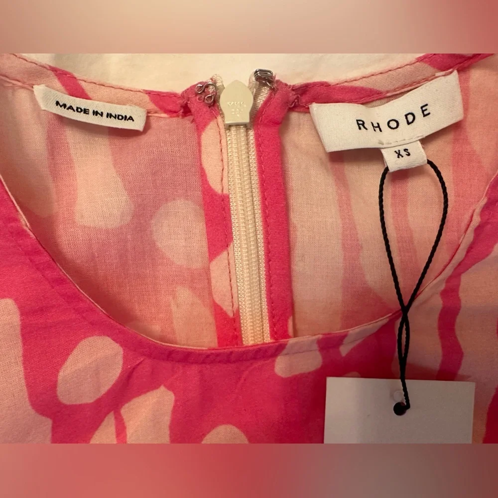 RHODE Pink and White Mini Dress - Picture 2 of 4